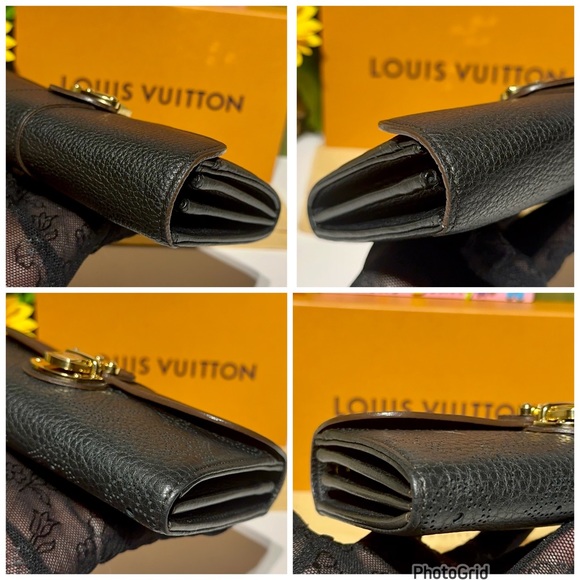 🔥SOLD🔥LOUIS🌻VUITTON Mahina Taiga Portofeuillis Wallet W/Box,Dust-bag & Chain - Picture 12 of 17